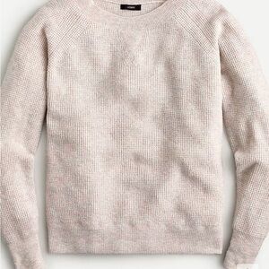 * J Crew waffle crewneck sweater in supersoft yarn